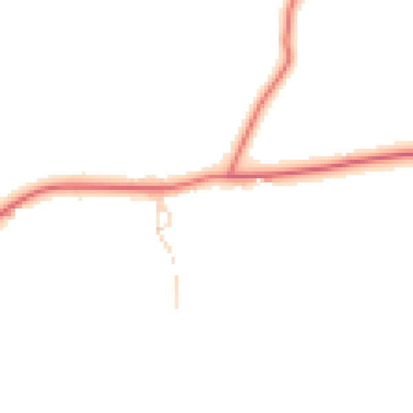 Daytime road noise heatmap for CH4 9AE