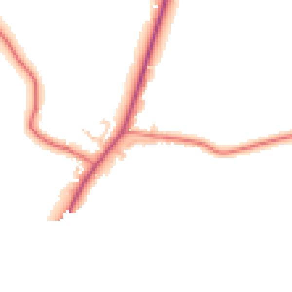 Daytime road noise heatmap for CH4 9EN