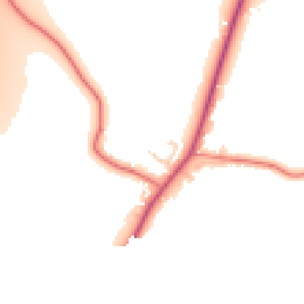Daytime road noise heatmap for CH4 9ES