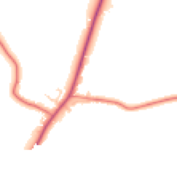 Daytime road noise heatmap for CH4 9EX