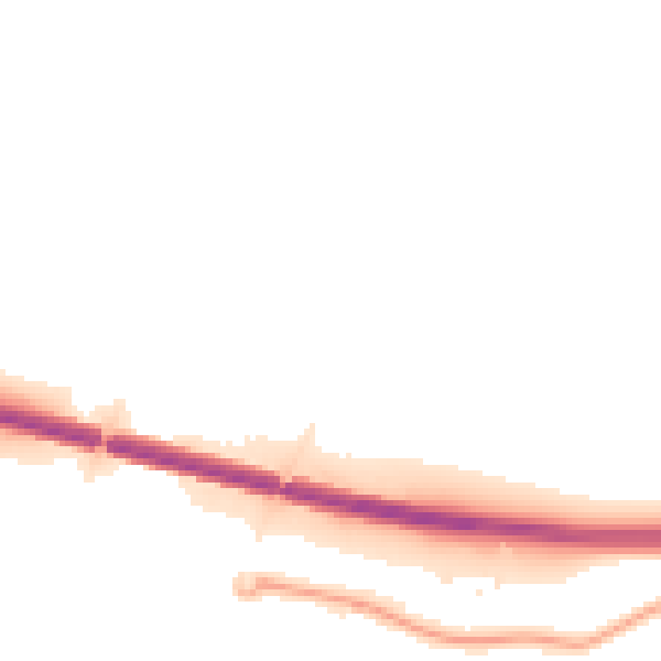 Night-time road noise heatmap for CH4 9GN