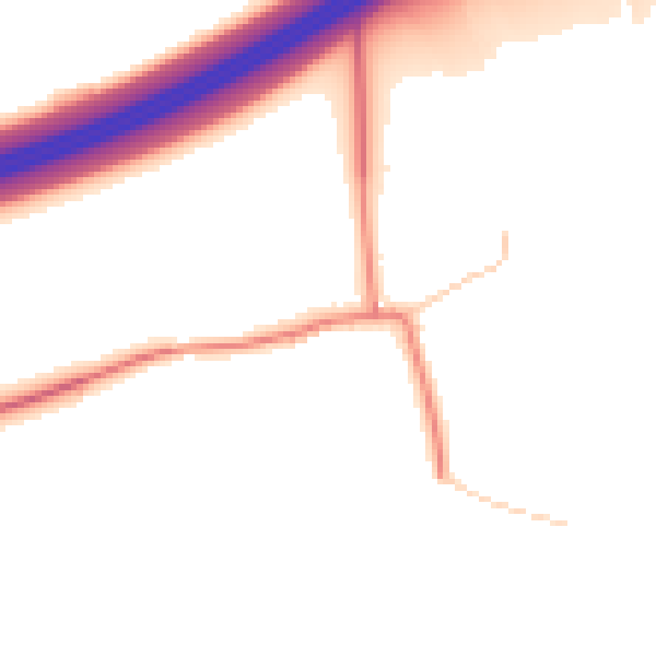 Daytime road noise heatmap for CH4 9HG