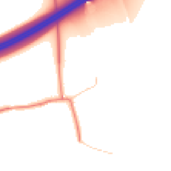 Daytime road noise heatmap for CH4 9HT