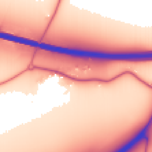 Daytime road noise heatmap for CH4 9JZ