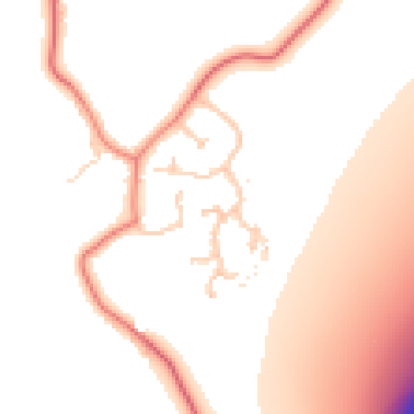 Daytime road noise heatmap for CH4 9NS