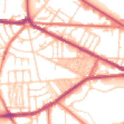 Daytime road noise heatmap for CH41 0BA