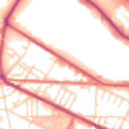 Daytime road noise heatmap for CH41 1HE