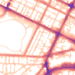 Daytime road noise heatmap for CH41 4BG