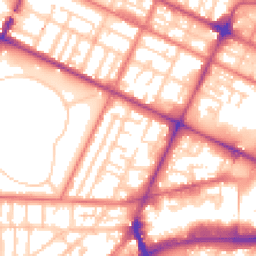 Daytime road noise heatmap for CH41 4NA