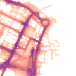 Daytime road noise heatmap for CH41 5EB