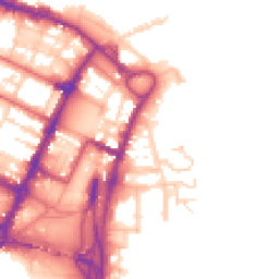 Daytime road noise heatmap for CH41 5ET