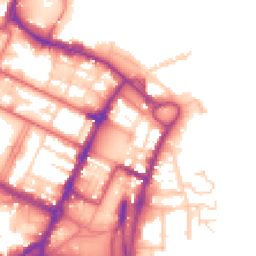 Daytime road noise heatmap for CH41 6AQ