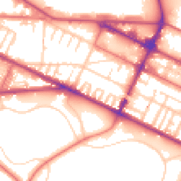 Daytime road noise heatmap for CH41 8AL