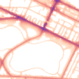 Daytime road noise heatmap for CH41 8AU