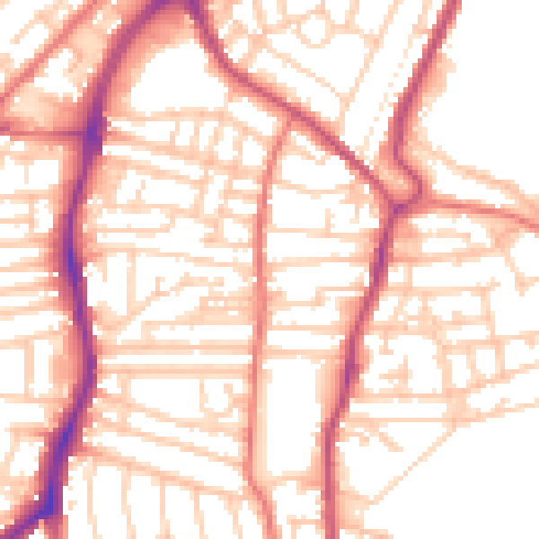 Daytime road noise heatmap for CH42 0AA