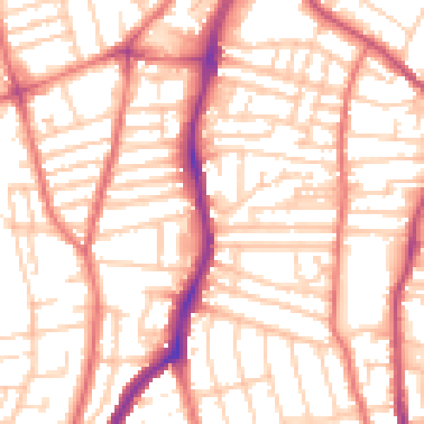 Daytime road noise heatmap for CH42 0BG