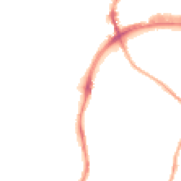 Night-time road noise heatmap for CH42 0HA