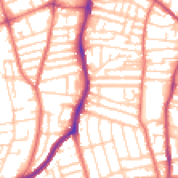 Daytime road noise heatmap for CH42 0HD