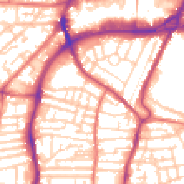 Daytime road noise heatmap for CH42 0HJ