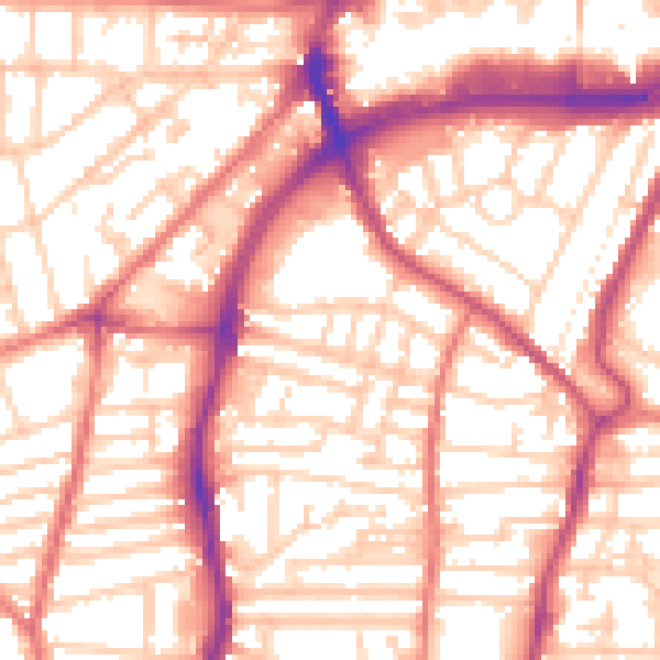 Daytime road noise heatmap for CH42 0HL