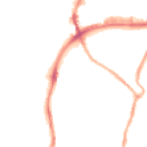 Night-time road noise heatmap for CH42 0HN