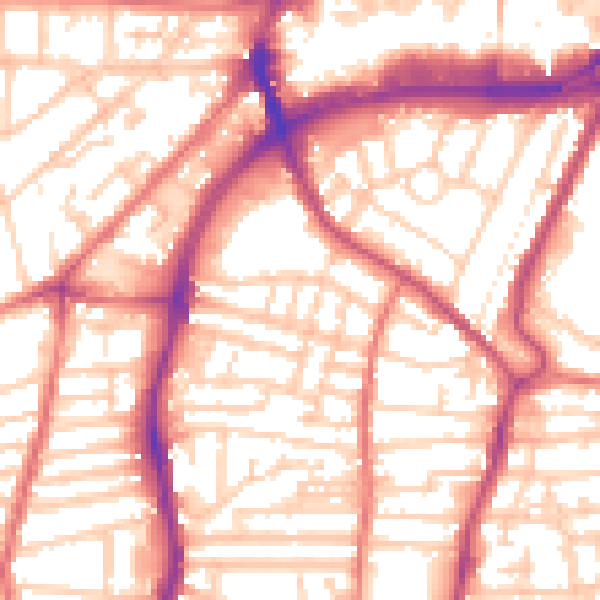 Daytime road noise heatmap for CH42 0HP