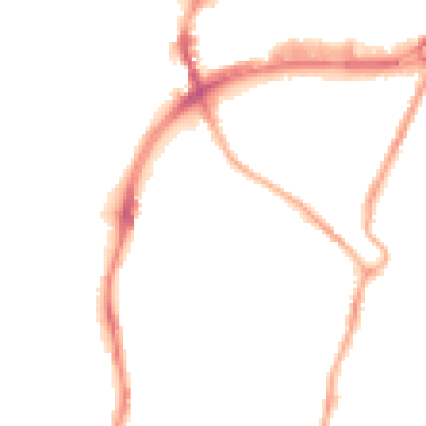 Night-time road noise heatmap for CH42 0HP