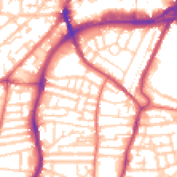 Daytime road noise heatmap for CH42 0HS