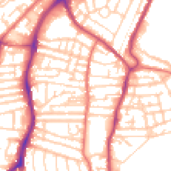 Daytime road noise heatmap for CH42 0HU