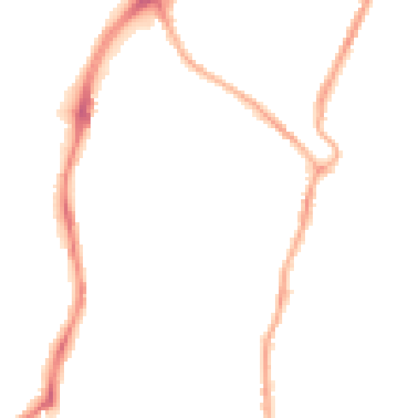 Night-time road noise heatmap for CH42 0HU