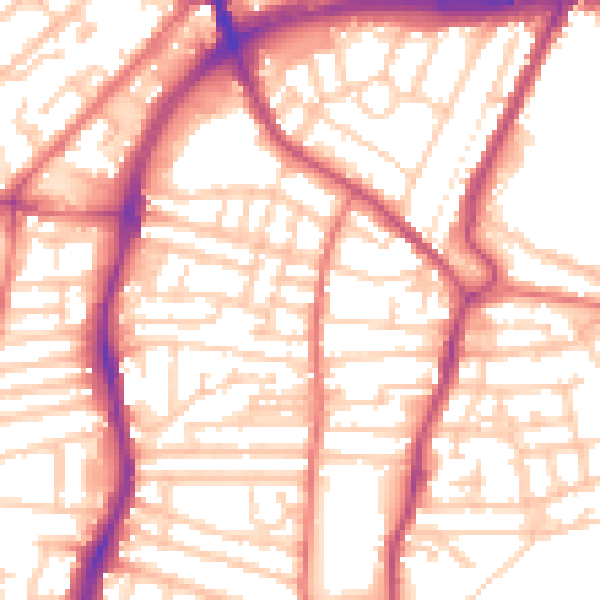 Daytime road noise heatmap for CH42 0HZ