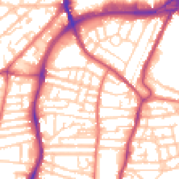 Daytime road noise heatmap for CH42 0JF