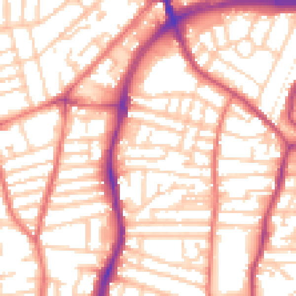 Daytime road noise heatmap for CH42 0JJ