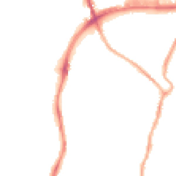 Night-time road noise heatmap for CH42 0JP