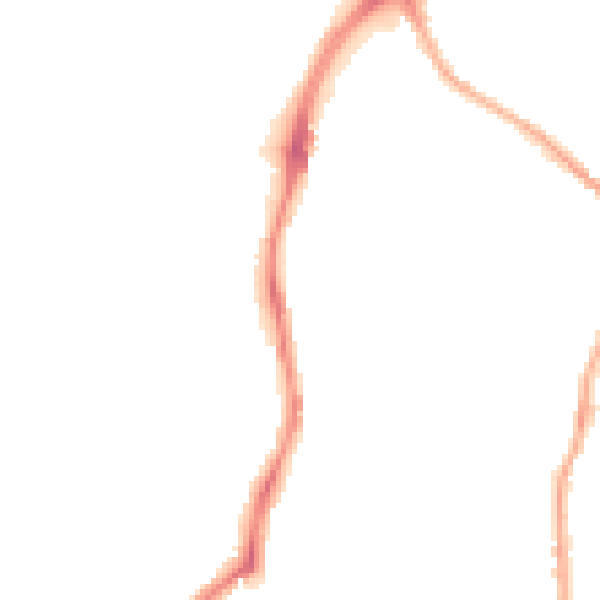 Night-time road noise heatmap for CH42 0JS