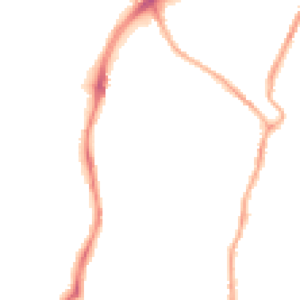 Night-time road noise heatmap for CH42 0JY