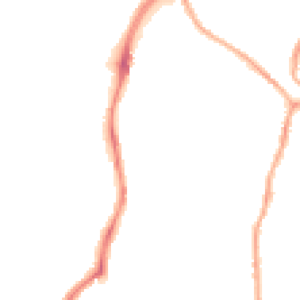 Night-time road noise heatmap for CH42 0JZ