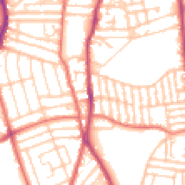 Daytime road noise heatmap for CH42 0LD