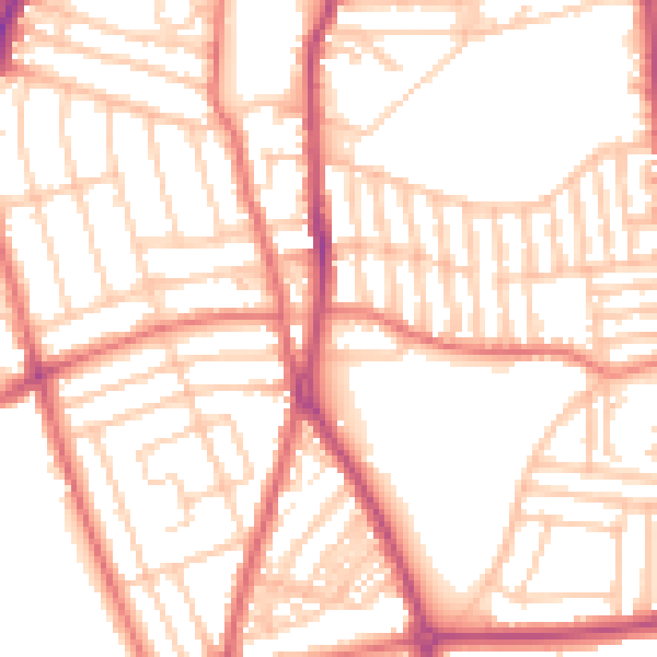 Daytime road noise heatmap for CH42 0LE