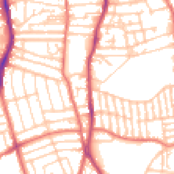Daytime road noise heatmap for CH42 0LH
