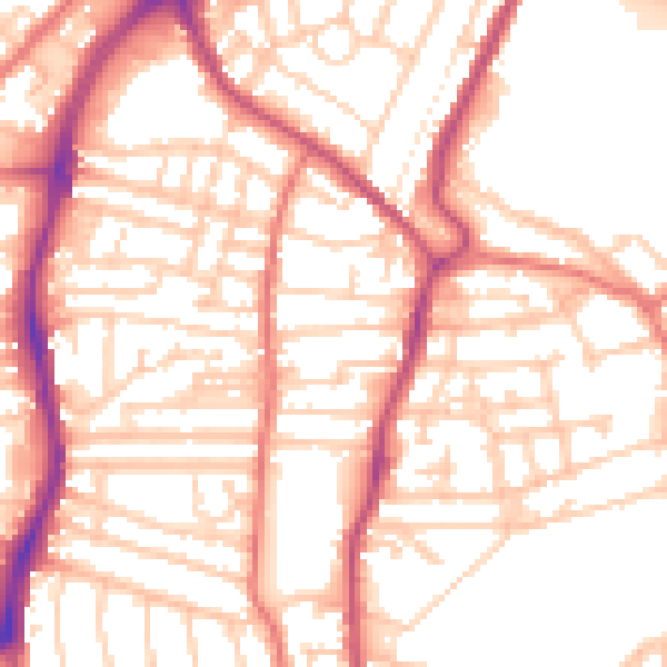 Daytime road noise heatmap for CH42 0LN