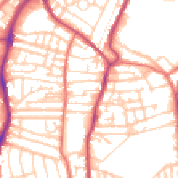 Daytime road noise heatmap for CH42 0LP