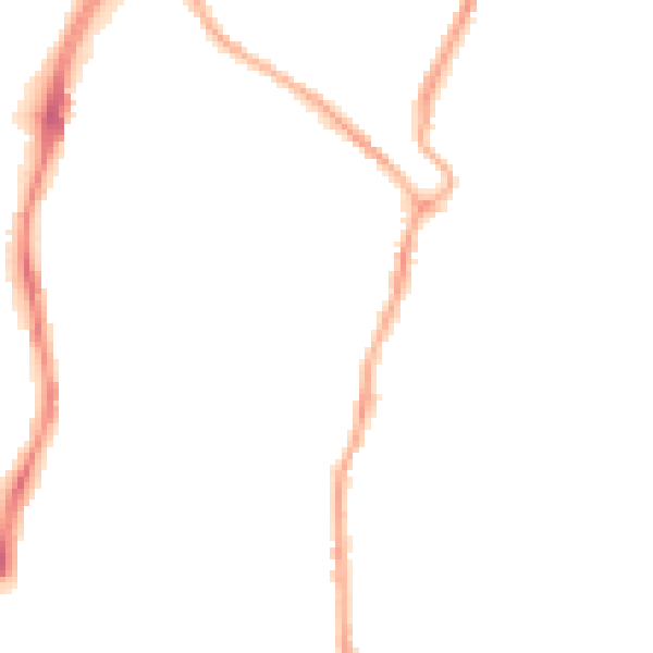 Night-time road noise heatmap for CH42 0LR