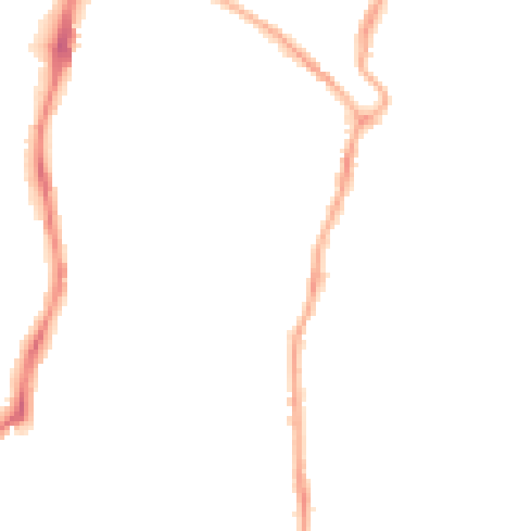 Night-time road noise heatmap for CH42 0LU