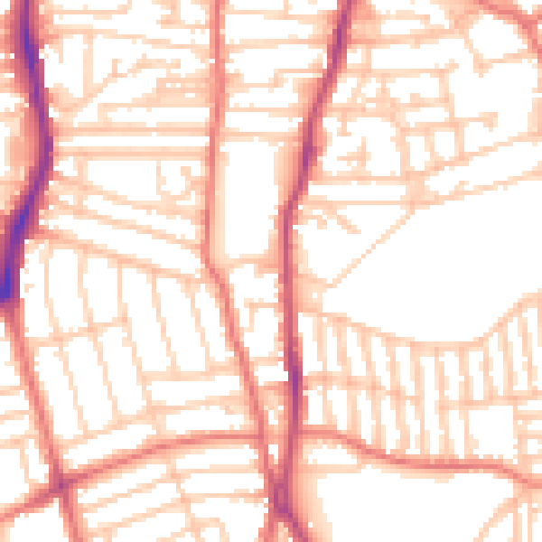 Daytime road noise heatmap for CH42 0LX