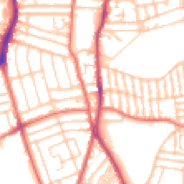 Daytime road noise heatmap for CH42 0NA