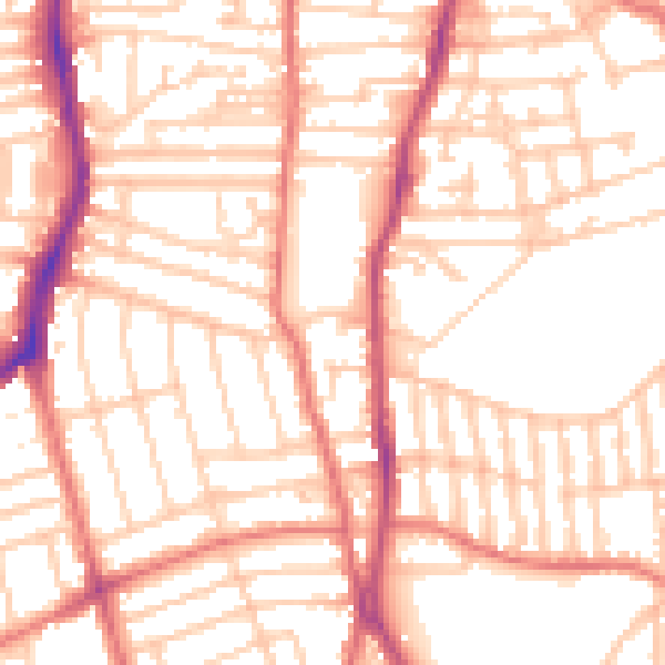 Daytime road noise heatmap for CH42 0NH
