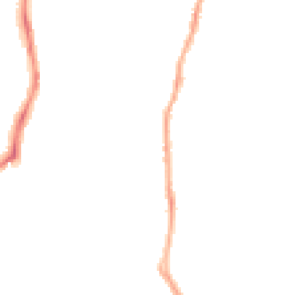 Night-time road noise heatmap for CH42 0NH