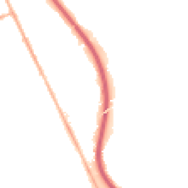 Night-time road noise heatmap for CH42 1AD