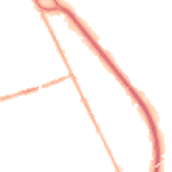 Night-time road noise heatmap for CH42 1PA